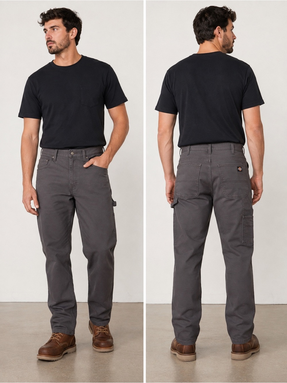 Dickies Flex Duck Carpenter Utility Pants Men’s 34x32 Gray Regular Fit NWT